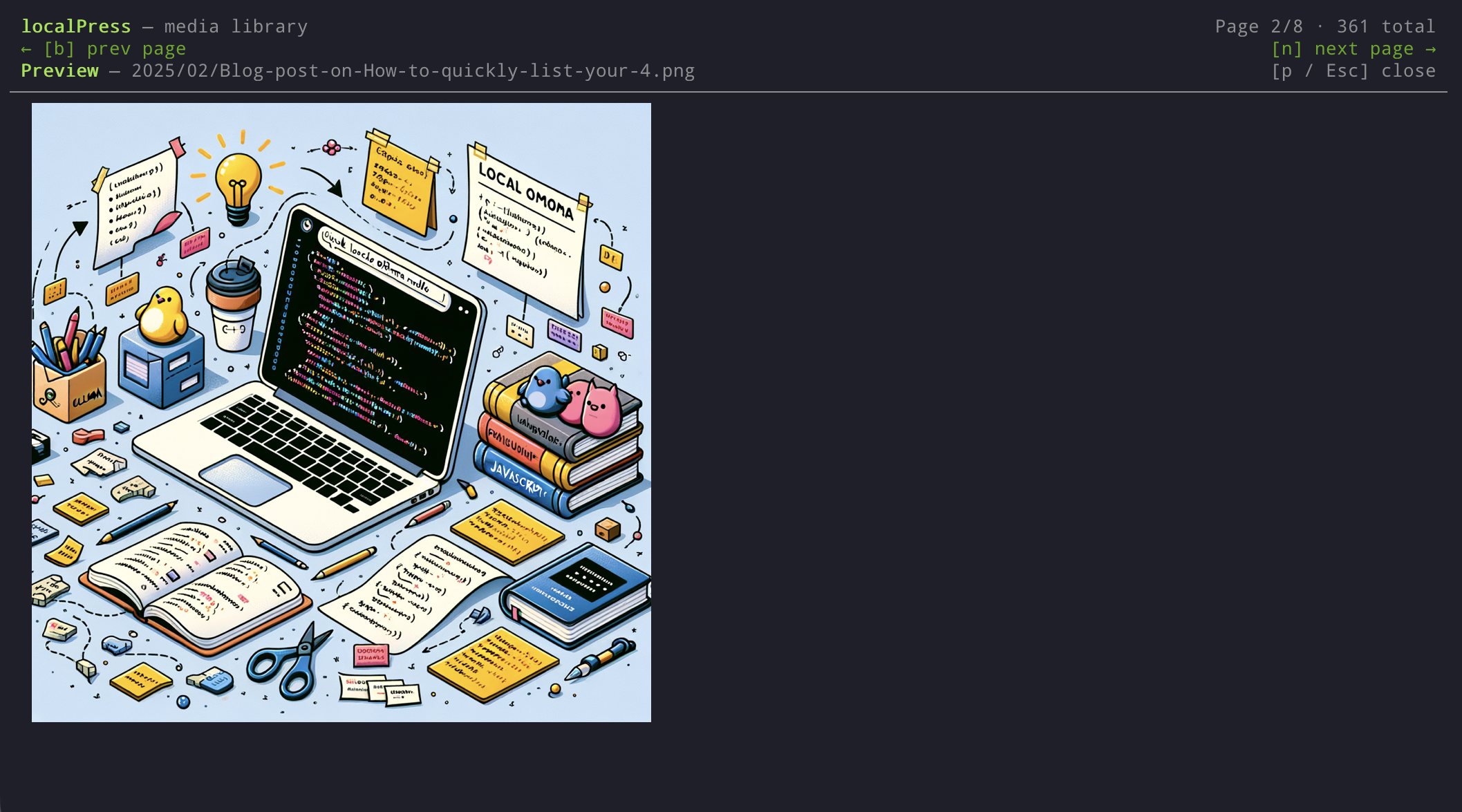 localPress image preview — see optimization results with before/after comparison in the browser